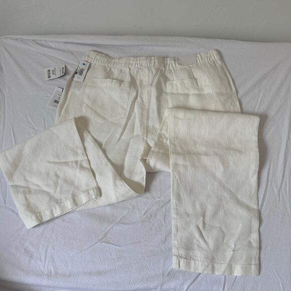 Onia Mens 100% Linen Straight Leg Drawstring Trousers Size X Large Causal Preppy - Picture 4 of 5